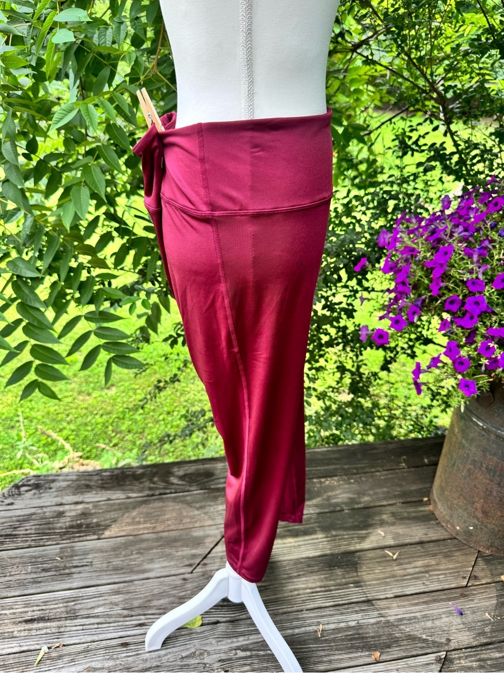 ZELOS 2X Burgundy 7/8 High Rise Performance Leggings NWT - Picture 3 of 8